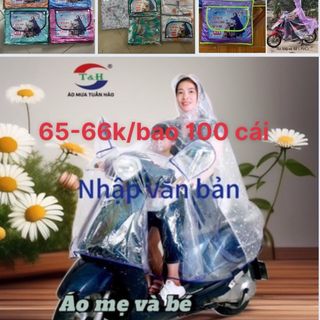 Áo mưa khổ rộng bộ mẹ và bé