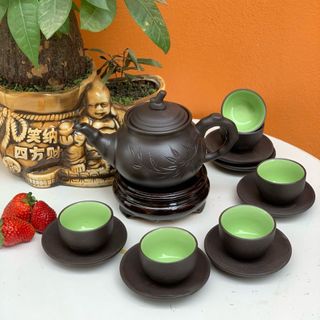 Bộ ấm trà tử sa gốm sứ Bát Tràng Duy Anh