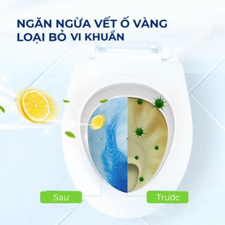 Viên sạch bồn cầu Geto sạch khuẩn tẩy sạch mảng bám khử mùi diệt vi khuẩn toilet Hương Đào