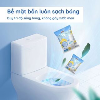 Viên sạch bồn cầu Geto sạch khuẩn tẩy sạch mảng bám khử mùi diệt vi khuẩn toilet Hương Đào