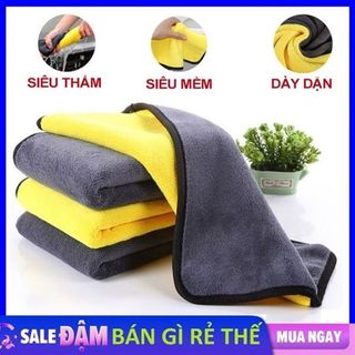 Khăn Lau Đa Năng 2 Mặt Màu Vàng Dày Mịn Siêu Thấm (Bao 2000 Cái) giá sỉ