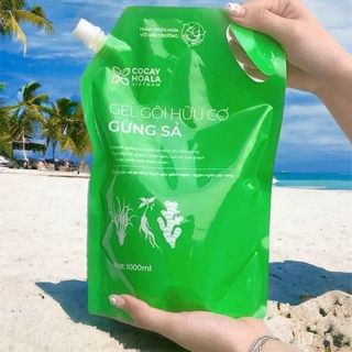 Túi Dầu Gội Hữu Cơ Gừng Sả Cỏ Cây Hoa Lá - Ngăn dầu bết tóc và giảm gàu ngứa1000ml