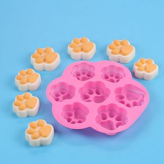 Khuôn sillicon 7 chân gấu, chân mèo, chân chó dùng làm thạch rau câu , topping giá rẻ