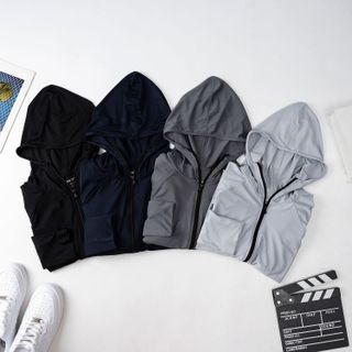 Áo chống nắng nam CN01 - áo chống nắng 2 lớp chất vải cotton thun lạnh cao cấp chống tia UV thông hơi có big size XXL kèm túi cuộn gọn gàng