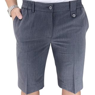 Quần short vải nam QSV01 - quần sooc nam đẹp cao cấp chất cotton Hàn Quốc phối cúc lịch sự, thanh lịch