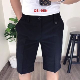 Quần short vải nam QSV01 - quần sooc nam đẹp cao cấp chất cotton Hàn Quốc phối cúc lịch sự, thanh lịch