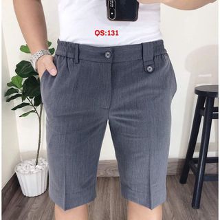 Quần short vải nam QSV01 - quần sooc nam đẹp cao cấp chất cotton Hàn Quốc phối cúc lịch sự, thanh lịch
