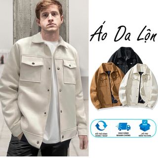 Áo khoác nam da lộn TUTO5 Menswear KN02 - Túi hộp, cúc bấm,kiểu dáng Hàn Quốc,chất liệu cao cấp form rộng ấm áp
