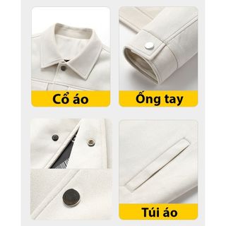 Áo khoác nam da lộn TUTO5 Menswear KN02 - Túi hộp, cúc bấm,kiểu dáng Hàn Quốc,chất liệu cao cấp form rộng ấm áp