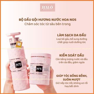 Cặp Dầu Gội Xả Hương Nước Hoa N5 Lưu Hương Lâu Phục Hồi Tóc Hư Tổn Chẻ Gọn Giúp Tóc Mềm Mượt Hết Sơ Khô Chẻ Ngọn.