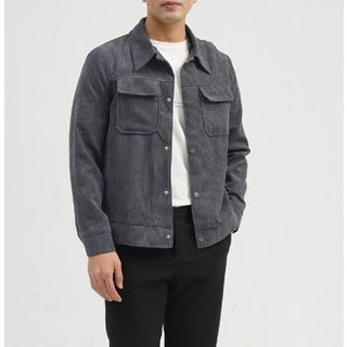 Áo khoác nam nhung tăm TUTO5 Menswear KN01 - thiết kế túi hộp 2 lớp dày dặn, form rộng, phong cách Hàn Quốc năng động
