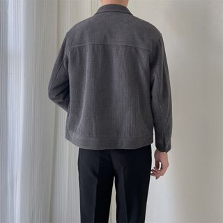 Áo khoác nam nhung tăm TUTO5 Menswear KN01 - thiết kế túi hộp 2 lớp dày dặn, form rộng, phong cách Hàn Quốc năng động