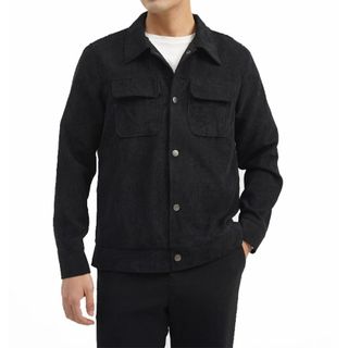 Áo khoác nam nhung tăm TUTO5 Menswear KN01 - thiết kế túi hộp 2 lớp dày dặn, form rộng, phong cách Hàn Quốc năng động