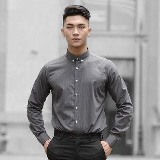 Áo sơ mi nam dài tay kẻ sọc  Slim fit chống nhăn TRISTAN446