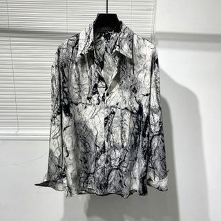 Áo sơ mi nam hoạ tiết TUTO5 Menswear SML02 - sơ mi lụa hàn loang mềm, mát không nhăn, sơ mi cao cấp phong cách cá tính