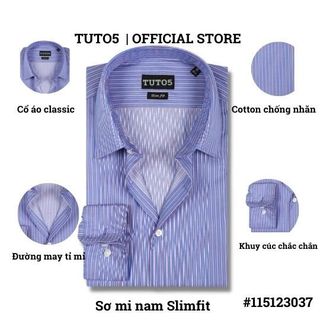 Áo sơ mi nam dài tay kẻ sọc TUTO5  Slimfit chống nhăn 105123037 giá sỉ