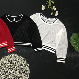 Áo lưới bo tay dài SLL M L ri 22
