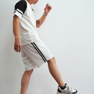 Bộ thể thao nam TUTO5 Menswear BTT01 - quần short, áo thun phối sọc sắc nét, tinh tế cotton năng động, thấm hút mồ hôi t