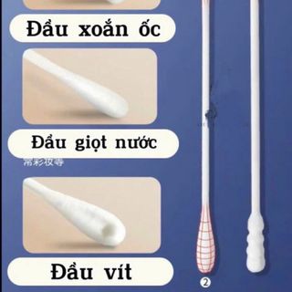 Tăm bông WAI cho bé sơ sinh, bông tự nhiên, hộp 200 que