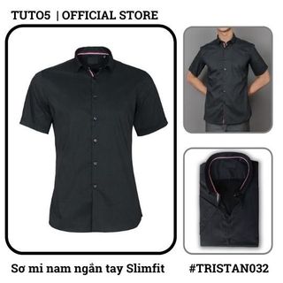 Áo sơ mi nam ngắn tay trơn TUTO5  Slimfit chống nhăn TRISTAN032 giá sỉ