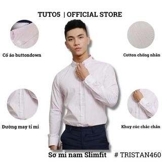 Áo sơ mi nam dài tay trơn TUTO5  Slimfit chống nhăn  TRISTAN460 giá sỉ