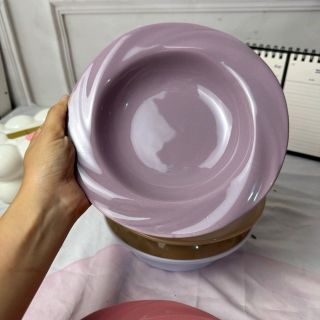 đĩa sứ phủ ceramic màu pastel