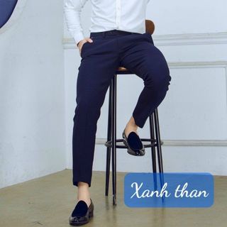 Quần âu nam baggy TUTO5 Menswear QDT02 - quần tây đen ống côn trẻ trung cotton Hàn Quốc dày dặn, không nhăn, co giãn tốt