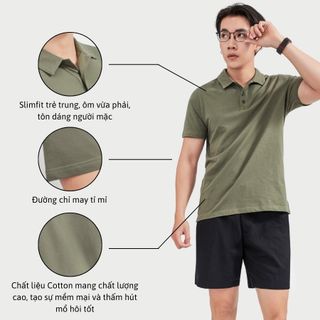 ÁO POLO A02 113 SLIMFIT COTTON US PIQUE