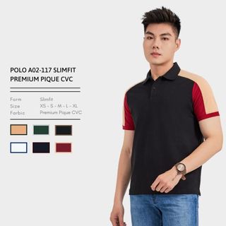 ÁO POLO A02117 SLIMFIT PREMIUM PIQUE CVC