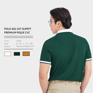 ÁO POLO NAM A02107 SLIMFIT PREMIUM PIQUE CVC