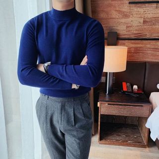 Áo len cổ cao nam 3cm TUTO5 Menswear dài tay, ấm áp Slim Fit ABA5PAT