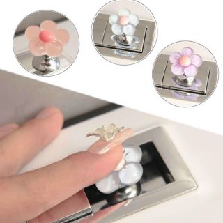 Hoa Nhỏ Bấm Nút Bình Nước Nút Bồn Cầu Xả Nút Móng Tay Dài Miếng Dán Vệ Sinh Đồ Dùng Phòng Tắm
