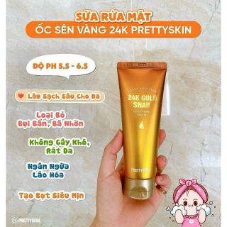 Sữa rửa mặt ốc Sên vàng 24k