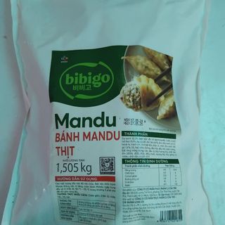 BÁNH XẾP MANDU BIBIGO MANDU THỊT VÀ BẮP 1,5KG - TÚI 43 BÁNH