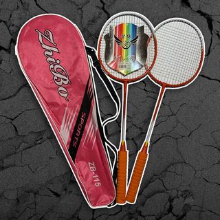 Bộ 2 vợt cầu lông ZhiBo 115, siêu bền nhẹ, có tay nắm chống sốc, tặng kèm túi đựng, cặp vợt ZhiBo giá rẻ giá sỉ
