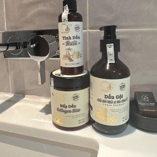 Combo Cốt Gội Bồ Kết +Ủ Xả Collagen Dừa +Tính chất Xịt Bưởi Dr Di.Hi