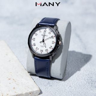 Đồng hồ nam Mruika dây da 3172 - Đồng hồ đeo tay mặt kính tròn chống nước MANY