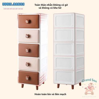 Tủ đựng đồ dùng quần áo cho bé hình gấu thỏ siêu xinh, Tủ nhựa đa năng tiện dụng nhiều ngăn - Hàng chính hãng