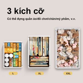 Tủ Đựng Đồ Đa Năng Gấp Gọn, Hộp Đựng Quần Áo, Có Cửa Nam Châm, Có Bánh Xe, Hộp Xếp Chồng Thành Tủ Tiện Dụng