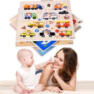 [Hàng Nhập Khẩu] Bảng Đồ Chơi Xếp Hình Gỗ Họa Tiết Hoạt Hình Đẹp Giúp Bé Phát Triển Tư Duy Tiện Lơi, An Toàn, Chất Lượng