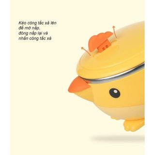 Bát Ăn Dặm Cho Bé, Cốc Uống Sữa Hàn Quốc Goryeo Baby inox 304, Có Nắp Giữ Nhiệt, Đế Hút Chống Rơi Vỡ 350ml-Màu Hồng