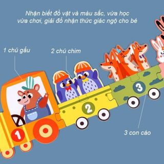 Tranh Ghép Hình Cho Bé Nhiều Chi Tiết Hoạt Hình, Số Học, Bộ Đồ Chơi Giúp Bé Phát Tiển Tư Duy Trẻ Từ 1-3 Tuổi