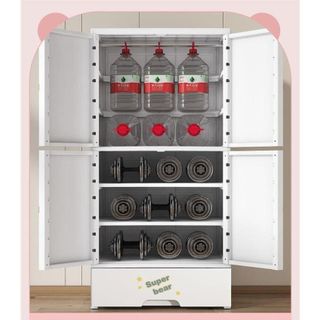 (Ngang 70cm) Tủ Nhựa Đựng Quần Áo, Tủ Đựng Đồ Đa Năng Kèm Bánh Xe, Chất Liệu Nhựa PP An Toàn, Chắc Chắn, Hoạ Tiết Xinh