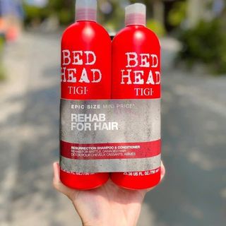 Cặp dầu gội xả Tigi [Đỏ]- giúp tóc nhanh phục hồi
