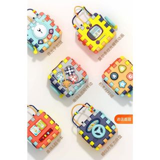 Hộp Nhạc Đồ Chơi 6 Mặt Hình Lập Phương Đa Năng Có Ghép Hình, Phát Nhạc, Đàn-Size Lớn