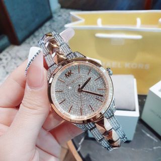 ĐỒNG HỒ NỮ CAO CẤP M KORS RUNWAY MERCER SIZE 38MM ĐÍNH FULL ĐÁ