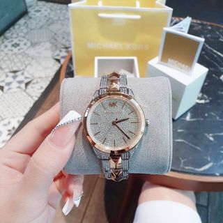 ĐỒNG HỒ NỮ CAO CẤP M KORS RUNWAY MERCER SIZE 38MM ĐÍNH FULL ĐÁ