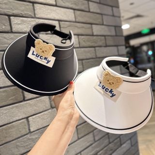 Mũ Chống Nắng LUCKEY Mũ Nón Hở Chóp Mùa Hè Họa Tiết Gấu Cho Bé 2-15 tuổi