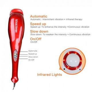 Máy massage cầm tay cá heo 3 đầu Puli PL-606B - 2 chế độ mát xa toàn thân