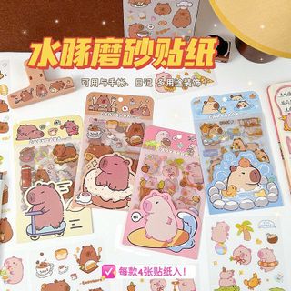 STICKER SET 4 CAPYBARA